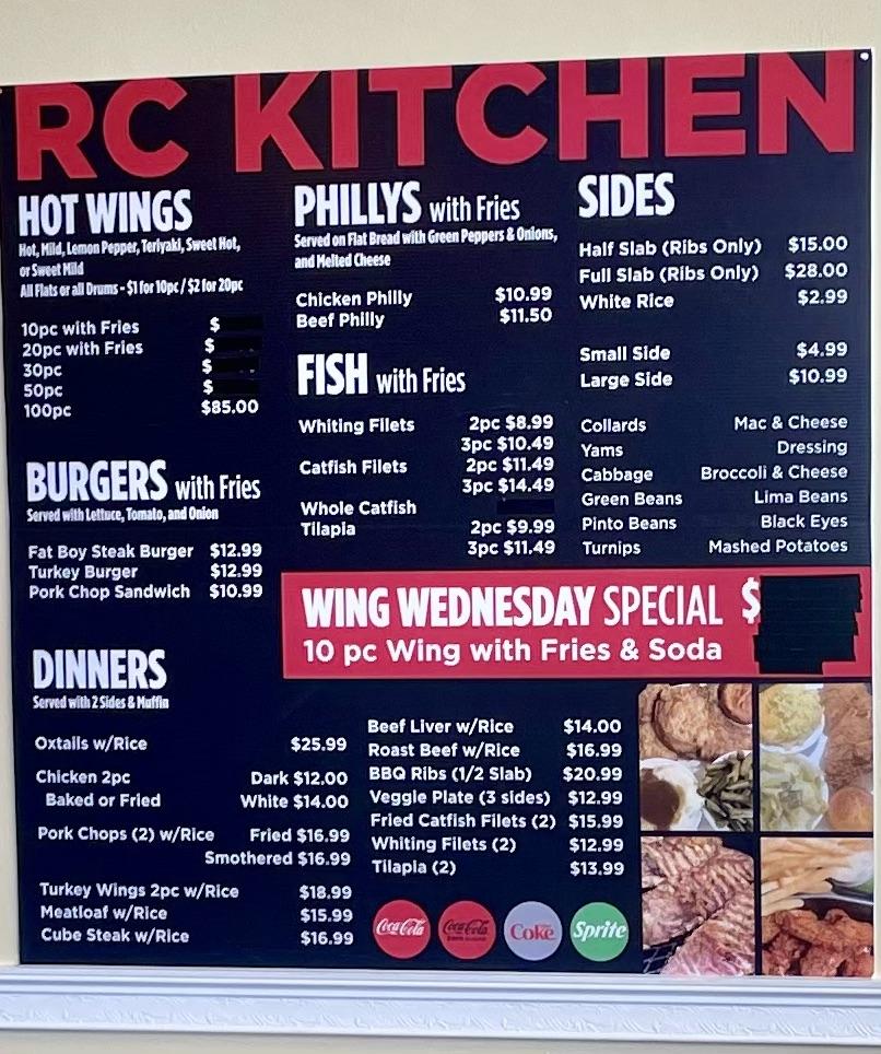 RC's Kitchen Menu image 1