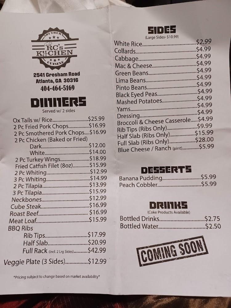 RC's Kitchen Menu image 2