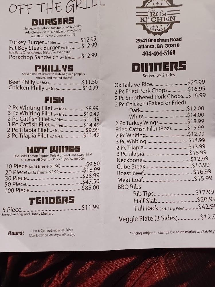 RC's Kitchen Menu image 4